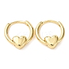 Brass Heart Hoop Earrings EJEW-K267-18G-1