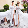 2Pcs Platinum Alloy & Rhinestone Detachable Shoe Buckle Clips FIND-FG0003-11-6