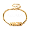 Constellation 202 Stainless Steel Figaro Chain Link Bracelets for Women Men LS-AJEW-U006-01B-1