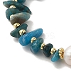Natural Pearl & Apatite Chips Beaded Bracelets BJEW-C051-16G-2