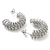 Non-Tarnish 304 Stainless Steel Spiral Stud Earrings EJEW-B023-20P-2