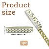 12.75M Polyester Leaf Pattern Ribbon OCOR-DC0001-28C-2