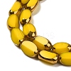 Electroplate Opaque Color Glass Beads Strands EGLA-Q127-A01-02B-3