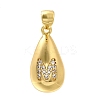 Rack Plating Brass Micro Pave Cubic Zirconia Pendants KK-L226-102G-M-1
