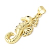 Brass Micro Pave Cubic Zirconia Pendants KK-S511-04C-G-2