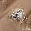 Alloy with Plastic Imitation Opal Finger Rings FS-WG4C942-03-4