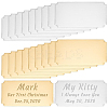 20Pcs 2 Colors Self-adhesive 201 Stainless Steel Type Business Cards AJEW-UN0002-30B-1