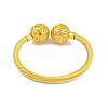 Hollow Round Brass Open Cuff Bangles BJEW-Z074-04G-3