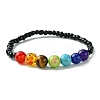 Natural & Synthetic Mixed Gemstone & Glass Seed Beaded Stretch Bracelet for Women BJEW-JB09658-2