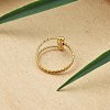 Ion Plating(IP) 304 Stainless Steel Cuff Rings RJEW-P131-02G-3