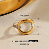 304 Stainless Steel Cuff Open Rings for Women FS-WG0ACBE-06-1