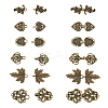 12Sets 6 Styles Tibetan Style Zinc Alloy Hook Button FIND-FH0009-29-1