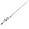 Snake Alloy Rhinestone Hair Sticks PW-WG25989-01-1