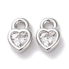 Rack Plating Brass Micro Pave Cubic Zirconia Pendants KK-Z039-08P-1