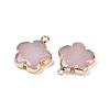 Natural Rose Quartz Pendants G-P566-01G-10-2