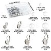 25Pcs 5 Styles 304 Stainless Steel Leverback Earring Settings STAS-FS0002-10-4