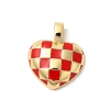 Rack Plating Brass Enamel Pendants KK-Z056-41G-03-1