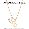 1Pc Letter & Heart Stainless Steel Lariat Necklaces for Women NJEW-LP0002-87G-C-2
