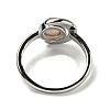 Natural Sunstone Adjustable Rings RJEW-K269-09P-02-3