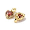 Brass Micro Pave Cubic Zirconia Pendents KK-R210-20G-2