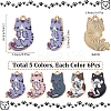 30Pcs 5 Styles Rack Plating Alloy Pendants FIND-SC0009-92-2