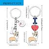 WEWAYSMILE 2 pcs Dog Keychain Car Keychain Pet Pendant Key-Ring Lovely Dog Key-ring Portable Metal Keychain Gift for Pet Lover Birthday Puppy Theme Party Supplies (Yellow Corgi) JX789A-2