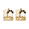 304 Stainless Steel Enamel Pendants STAS-C137-01B-G-1