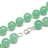 Natural Malaysia Jade Beaded Necklaces NJEW-S405-18-2