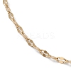 Ion Plating(IP) 304 Stainless Steel Dapped Chain Necklace for Men Women STAS-B039-07G-2