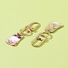 Cat Alloy Enamel Pendant Decorations HJEW-FZ00012-4