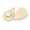 304 Stainless Steel Resin Pendants STAS-F352-07E-08-2