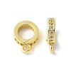 Brass Micro Pave Cubic Zirconia Tube Bails KK-D324-33G-1