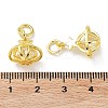 Rack Plating Brass Clear Cubic Zirconia Pendants KK-B078-07G18-2
