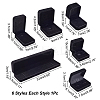 6Pcs 6 Styles Velvet Jewelry Gift Storage Boxes for Earrings Necklaces Bracelets CON-PH0003-18-2