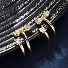 Brass Micro Pave Clear Cubic Zirconia Cuff Earrings EJEW-D328-02G-02-2