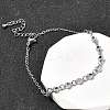 Brass Micro Pave Cubic Zirconia Link Bracelets BJEW-H639-10P-3