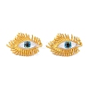 Plastic Eyes Stud Earrings LS-EJEW-Z029-01B-1