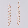 Electroplate Glass Beads Dangle Stud Earrings EJEW-JE03820-03-3
