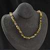 Natural Supper 7 Rutilated Quartz Chip Beaded Necklaces for Men Women NJEW-G159-01B-1
