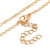 Brass Pave Clear Cubic Zirconia Cable Chain Hexagon Pendant Necklaces for Women NJEW-U006-02A-KCG-3