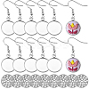 40Pcs 304 Stainless Steel Earring Hooks DIY-SC0033-77B-1