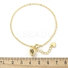 Brass Micro Pave Cubic Zirconia Charm Bracelets for Women BJEW-C083-11G-5