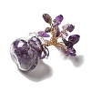 Natural Amethyst Chips Tree Decorations DJEW-Z007-02G-3