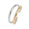 304 Stainless Steel Adjustable Open Cuff Rings for Women RJEW-K301-05GP-4