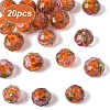 20Pcs Handmade Gold Sand Lampwork Beads LAMP-YW0001-79F-1