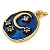 Brass Micro Pave Cubic Zirconia Pendants KK-K339-03A-G-2