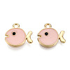 Light Gold Plated Alloy Pendants ENAM-T009-19C-2