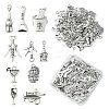 100pcs 10 Style Tibetan Style Alloy Pendants TIBEP-CJ0001-27-8