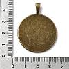 Flat Round Alloy Pendant Cabochon Settings PALLOY-N0088-26AB-NF-3