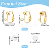36Pcs Brass Clip-on Earring Findings KK-SP0001-08G-2